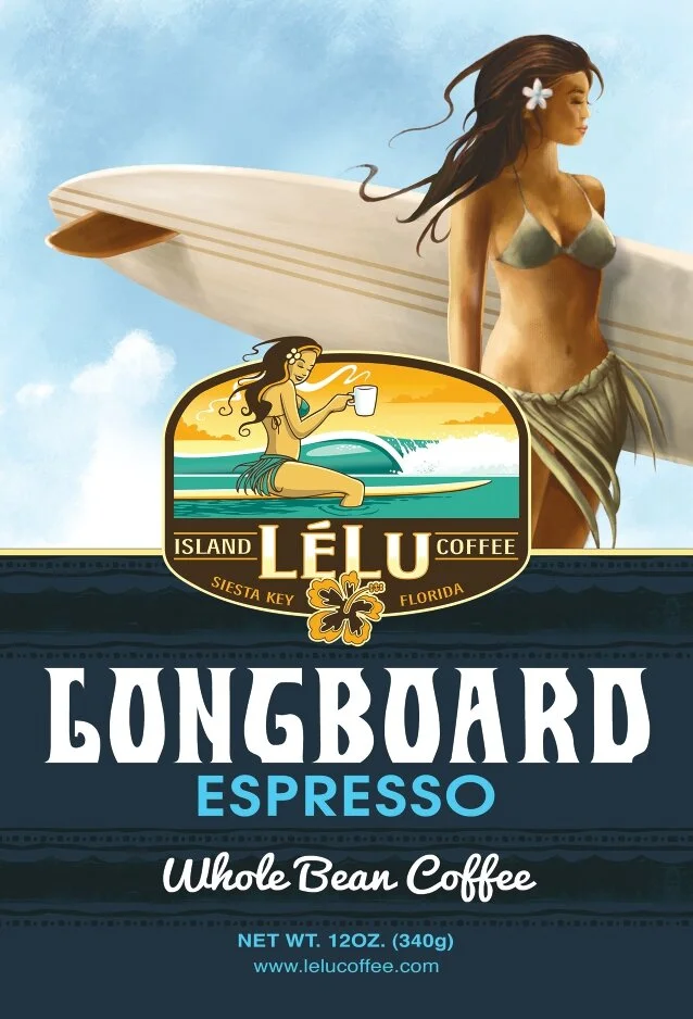 Organic Longboard Espresso Whole Bean Coffee — LeLu Coffee